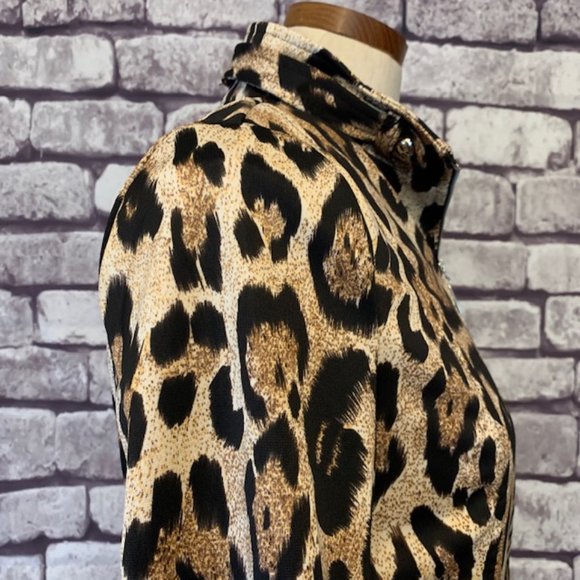 Lisa International Animal Print Jacket Size PS - Picture 7 of 11